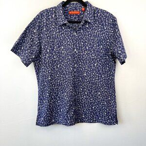 Tory Richard Mens Casual Button Up Short Sleeve Shirt Size L Cocktails Resort